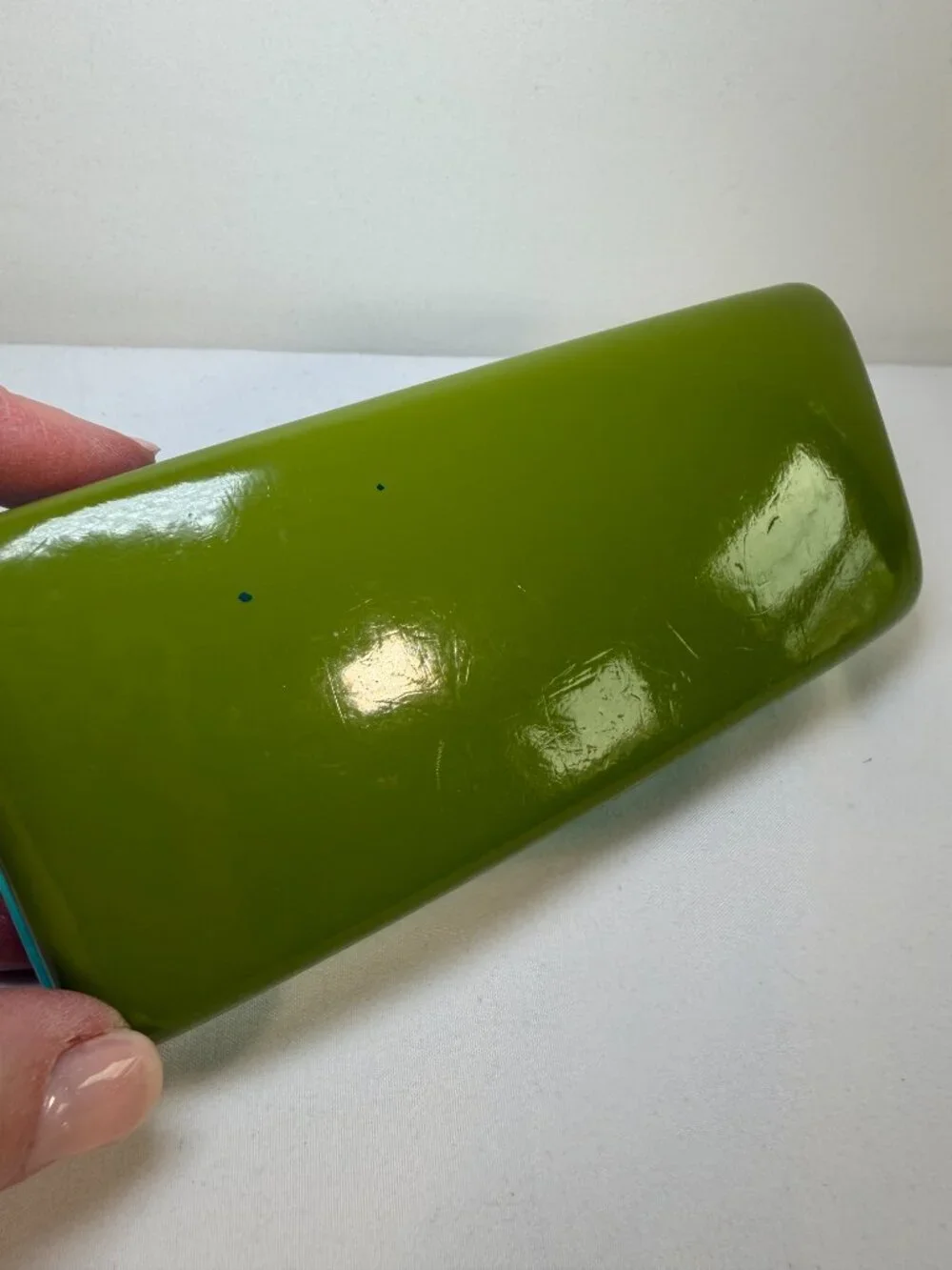 KATE SPADE Colorblock Green & Turquoise Clamshell Sunglasses Glasses Case
